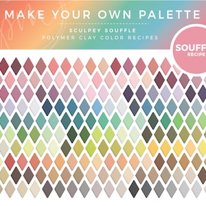 Polymer Clay Color Recipes, Sculpey Clay, Sculpey Souffle, Polymer Clay Color Mixing, Clay Mixing Tutorial, Polymer Clay Tutorial