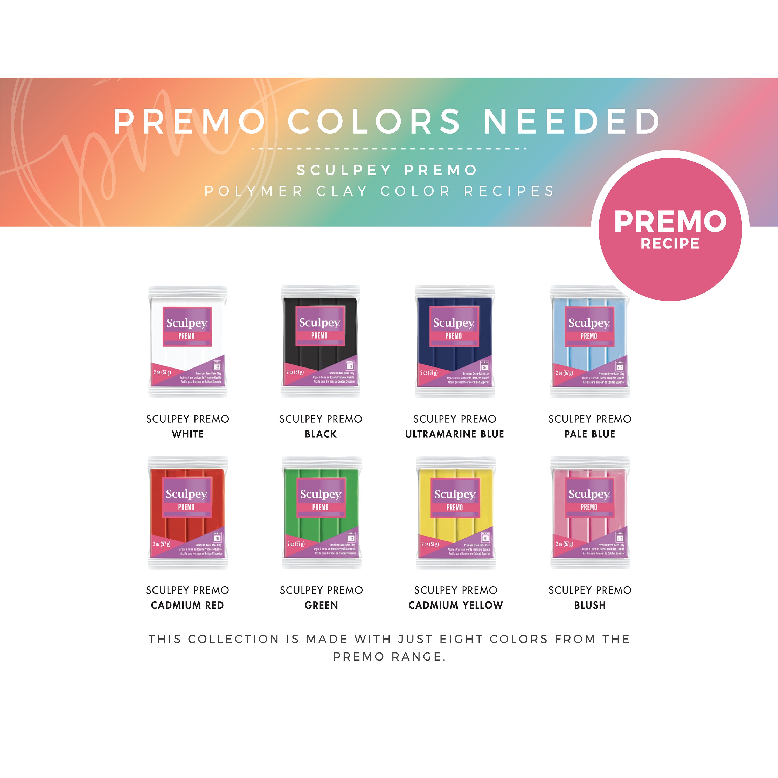 Polymer Clay Color Recipes, Sculpey Clay, Sculpey Premo, Polymer Clay