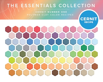 Polymer Clay Color Recipes, Cernit Clay, Polymer Clay Color Mixing, Clay Mixing Tutorial, Polymer Clay Tutorial, Digital Download