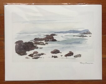 Fitzgerald Marine Reserve Watercolor - Giclee Print