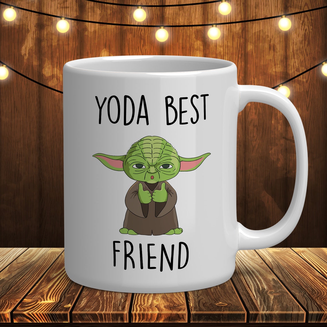 Yoda Best Friend Mug Yoda Best Friend Gifts Funny Yoda Best Etsy
