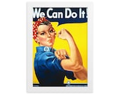 Rosie The Riveter Vintage Women Empower Women 39 s Rights Sexual Harassment Framed matte paper poster