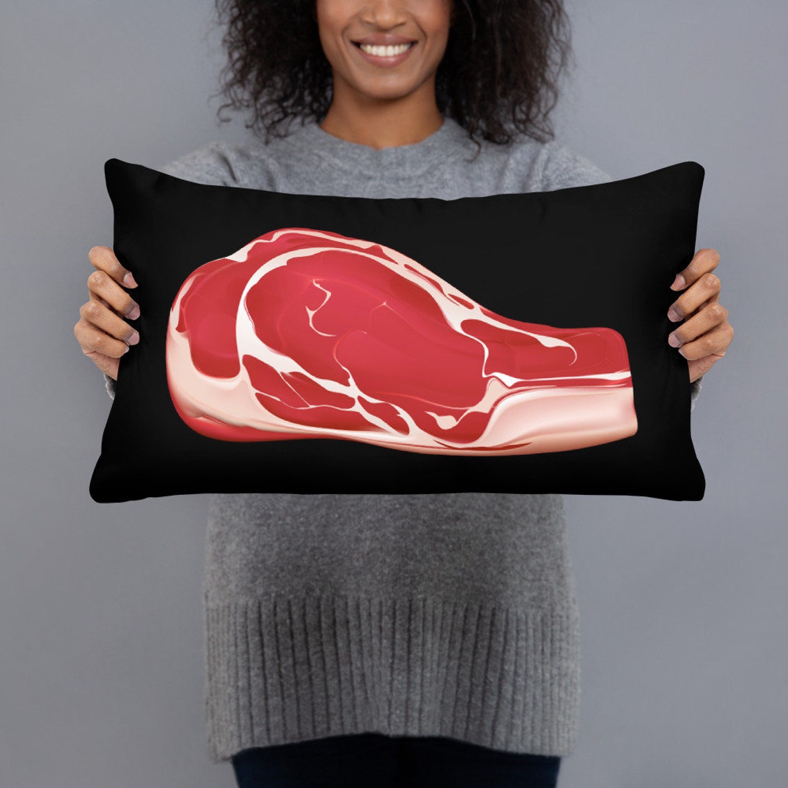 Steak Meat Lover Gift Gifts Basic Pillow Etsy UK