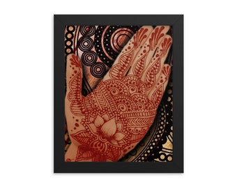 Henna Indian Yoga Buddhism Work Out 2 Framed photo paper poster