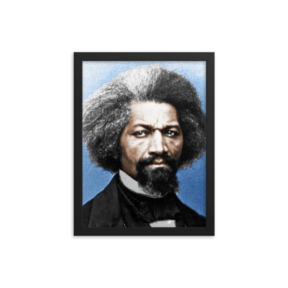 Frederick Douglass Painting in Color Enhanced Matte Paper Framed Poster ...