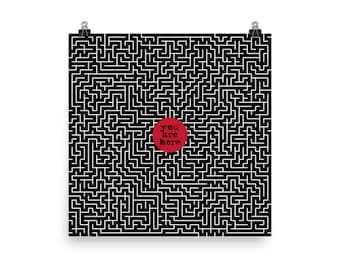 Labyrinthe Vous êtes ici Affiche