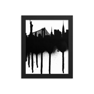 New York Spray Paint Graffiti Framed poster