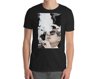 John F Kennedy sigaar en zonnebril korte-mouw T-Shirt Unisex