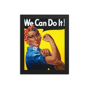Rosie The Riveter Vintage Ethnic Framed poster