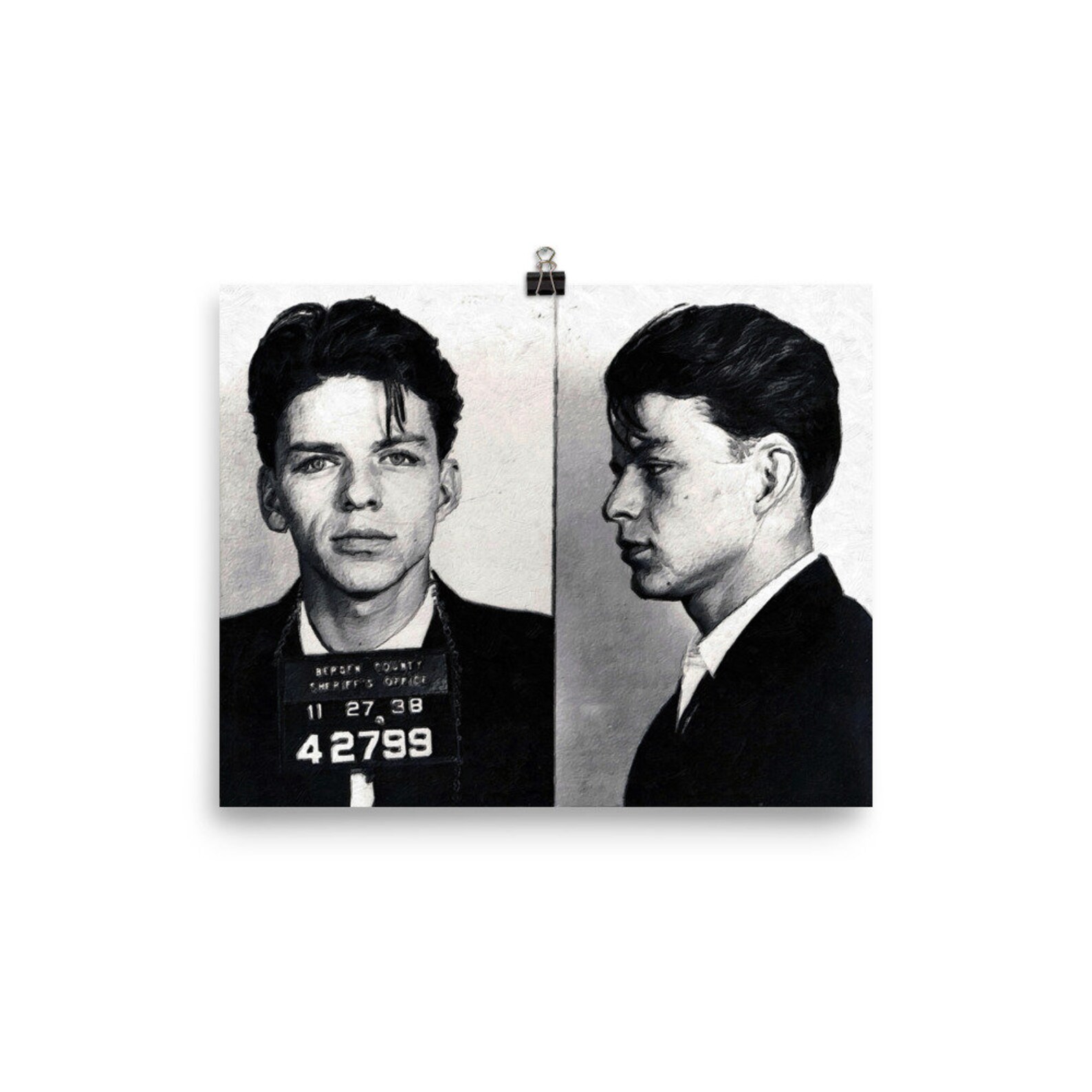 Frank Sinatra Mug Shot Vertical Music Gifts Photo Paper Poster