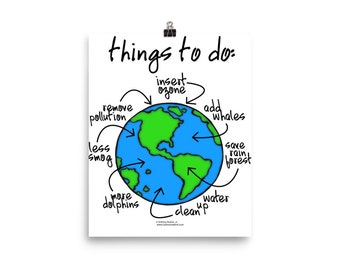 Things To Do Environment Earth Planet Poster