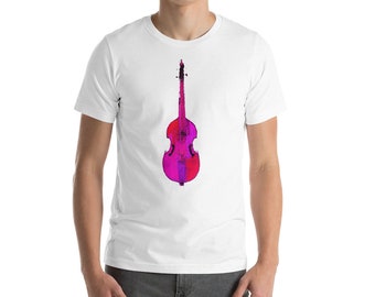 Rosa Violine Kurzarm Unisex T-Shirt