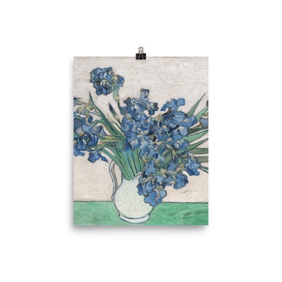 Vincent Van Gogh Irises Floral Purple Fine Art Museum Gallery | Etsy