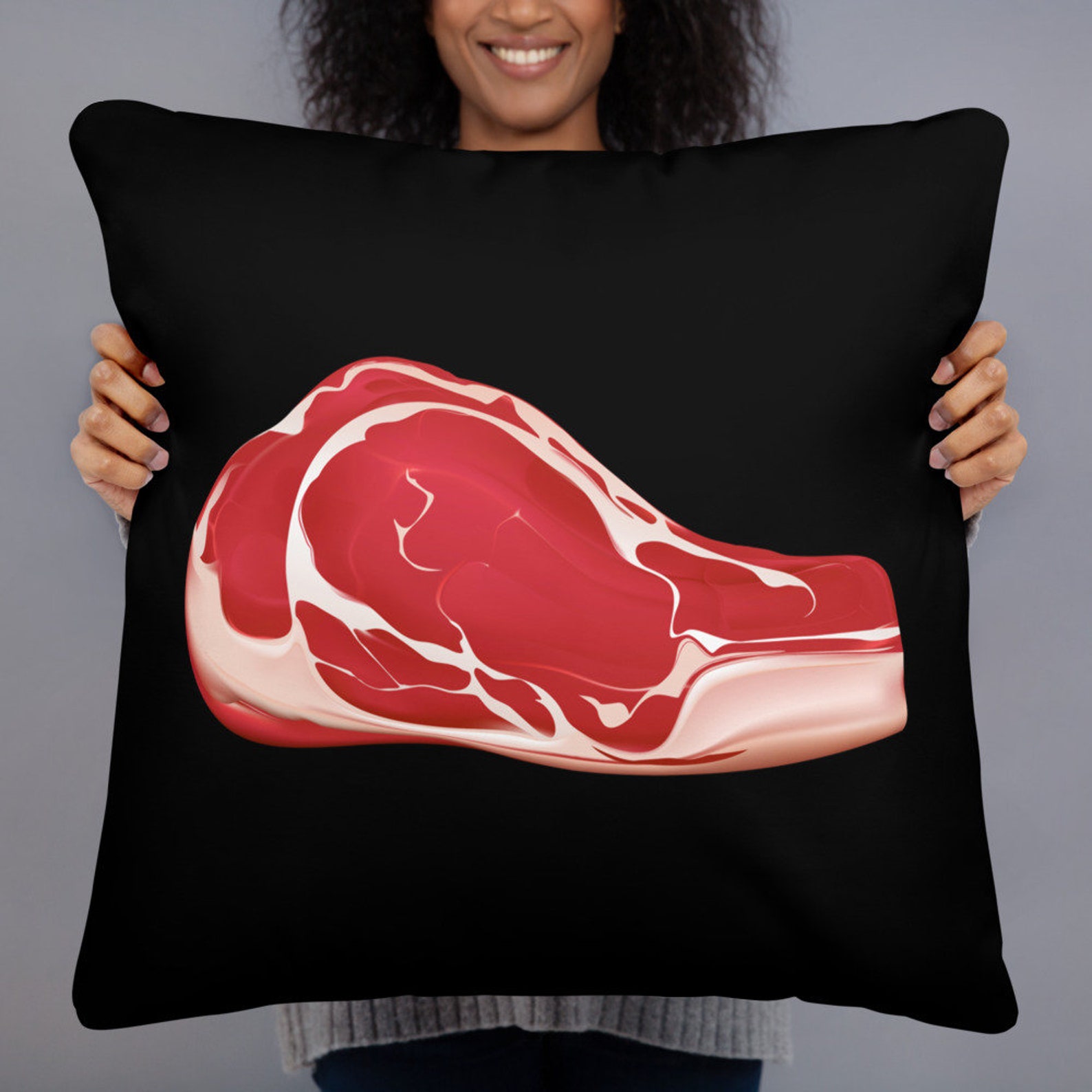Steak Meat Lover Gift Gifts Basic Pillow Etsy UK