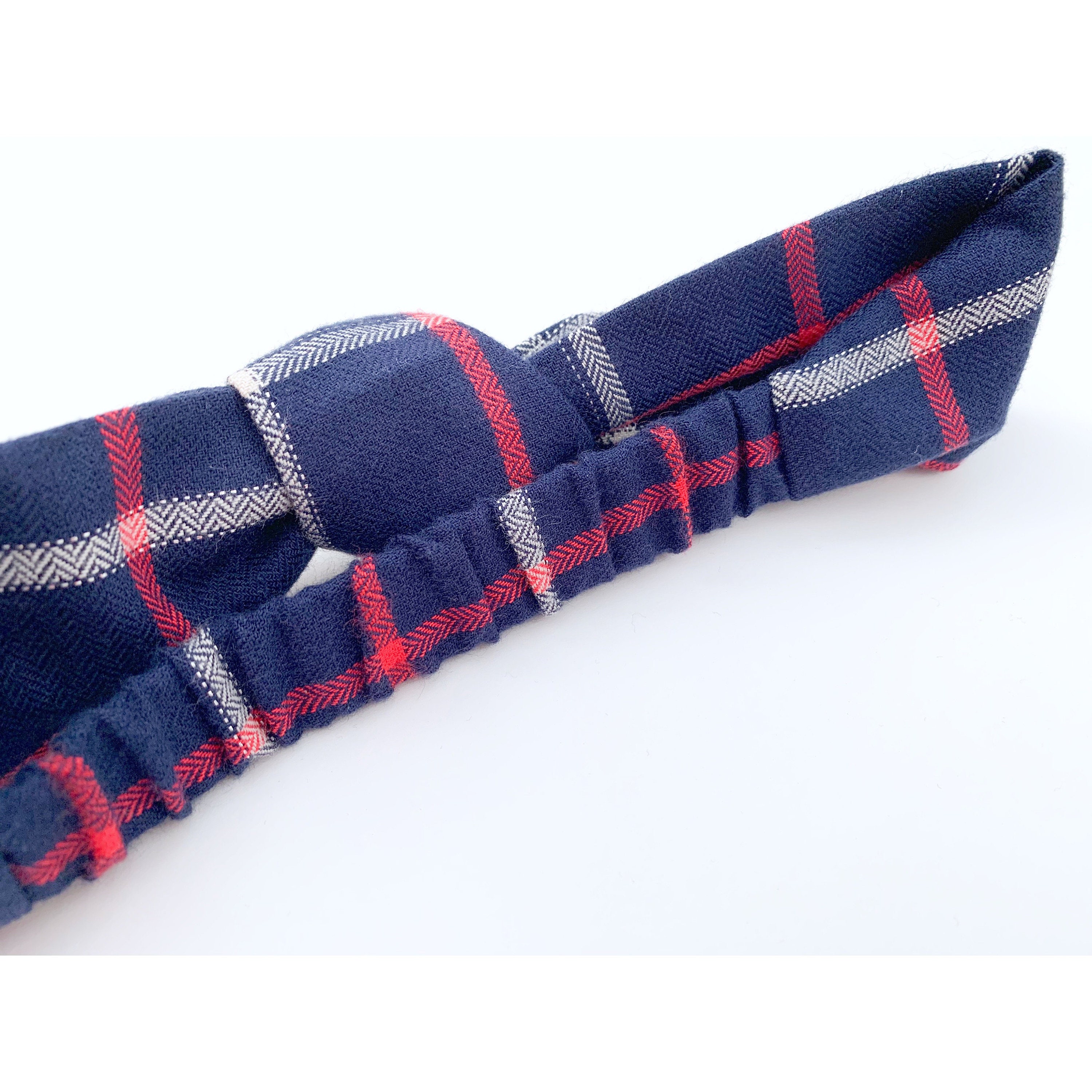 Bloomers Headband Set Blue Plaid.