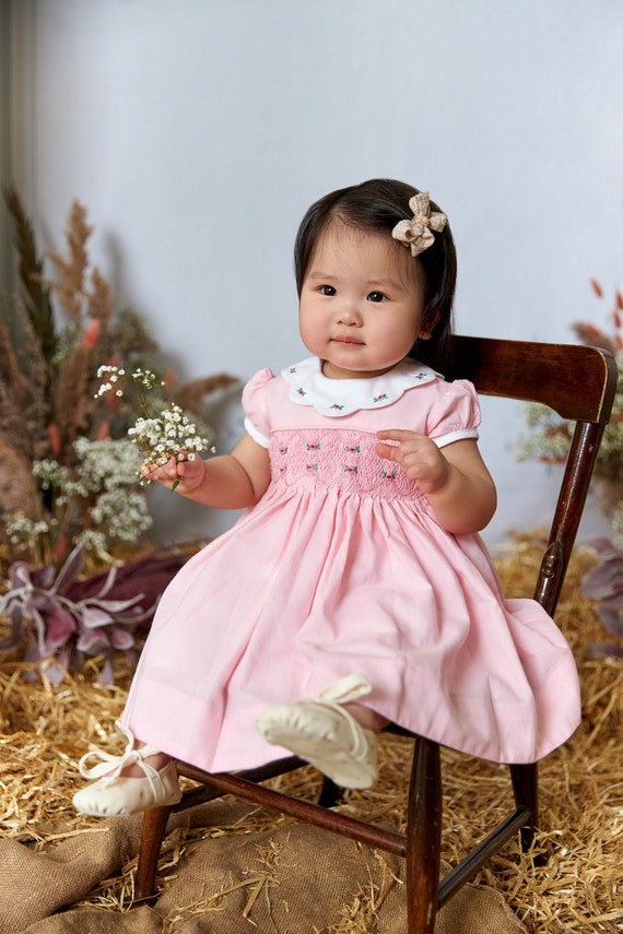 Handmade smocked sale dresses baby girl