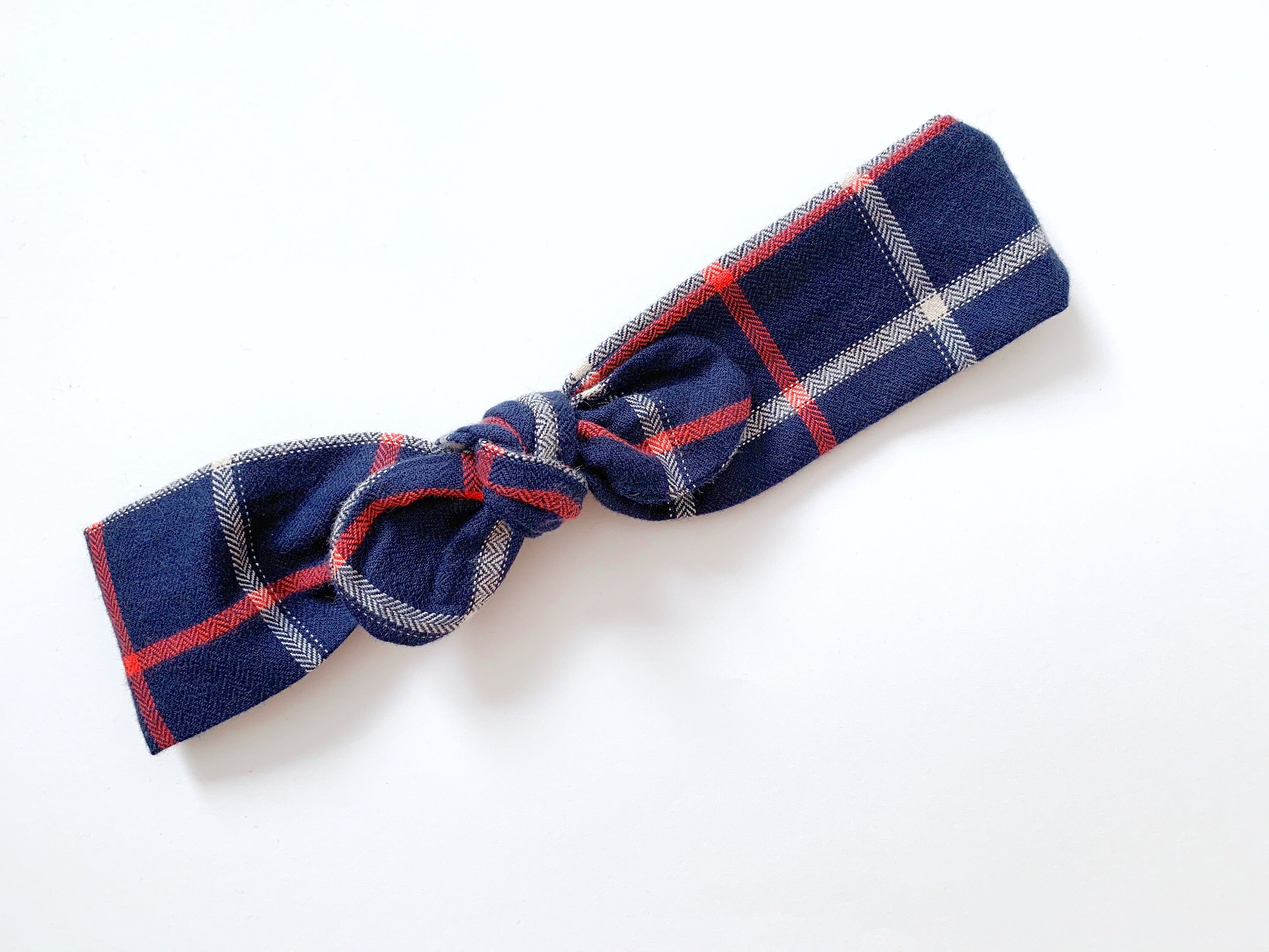 Bloomers Headband Set Blue Plaid.