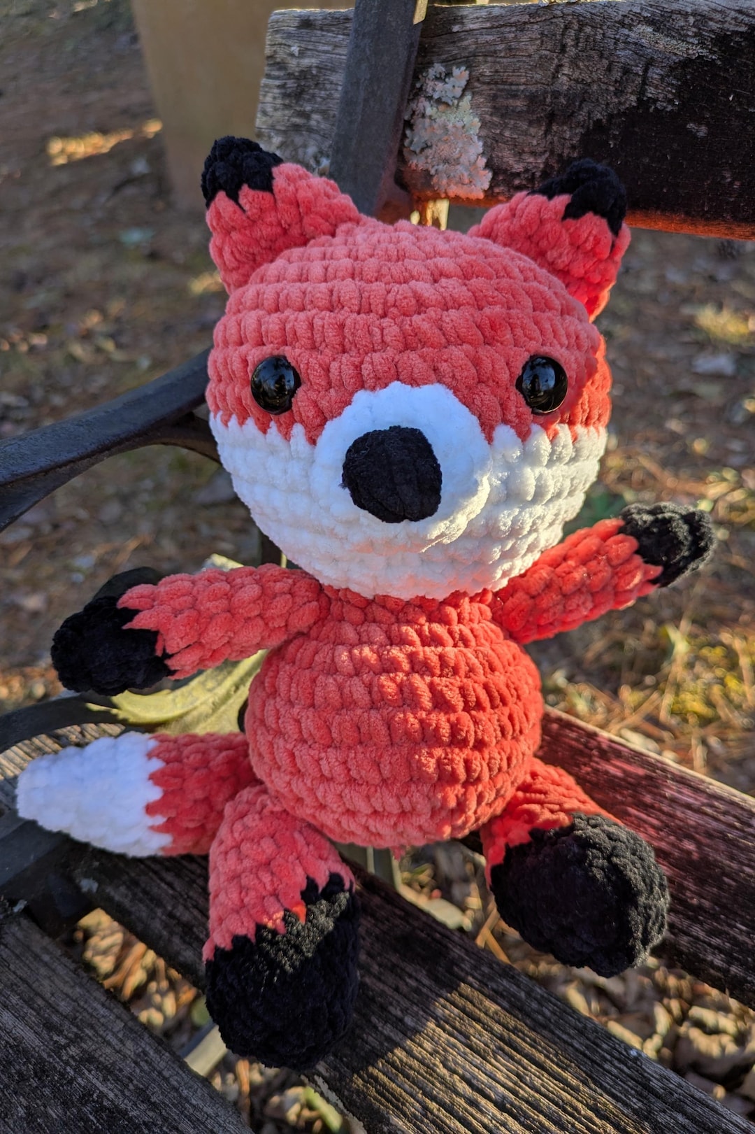 Chunky Crochet Fox Plush - 8 Inch Handmade Amigurumi - Ultra Soft ...