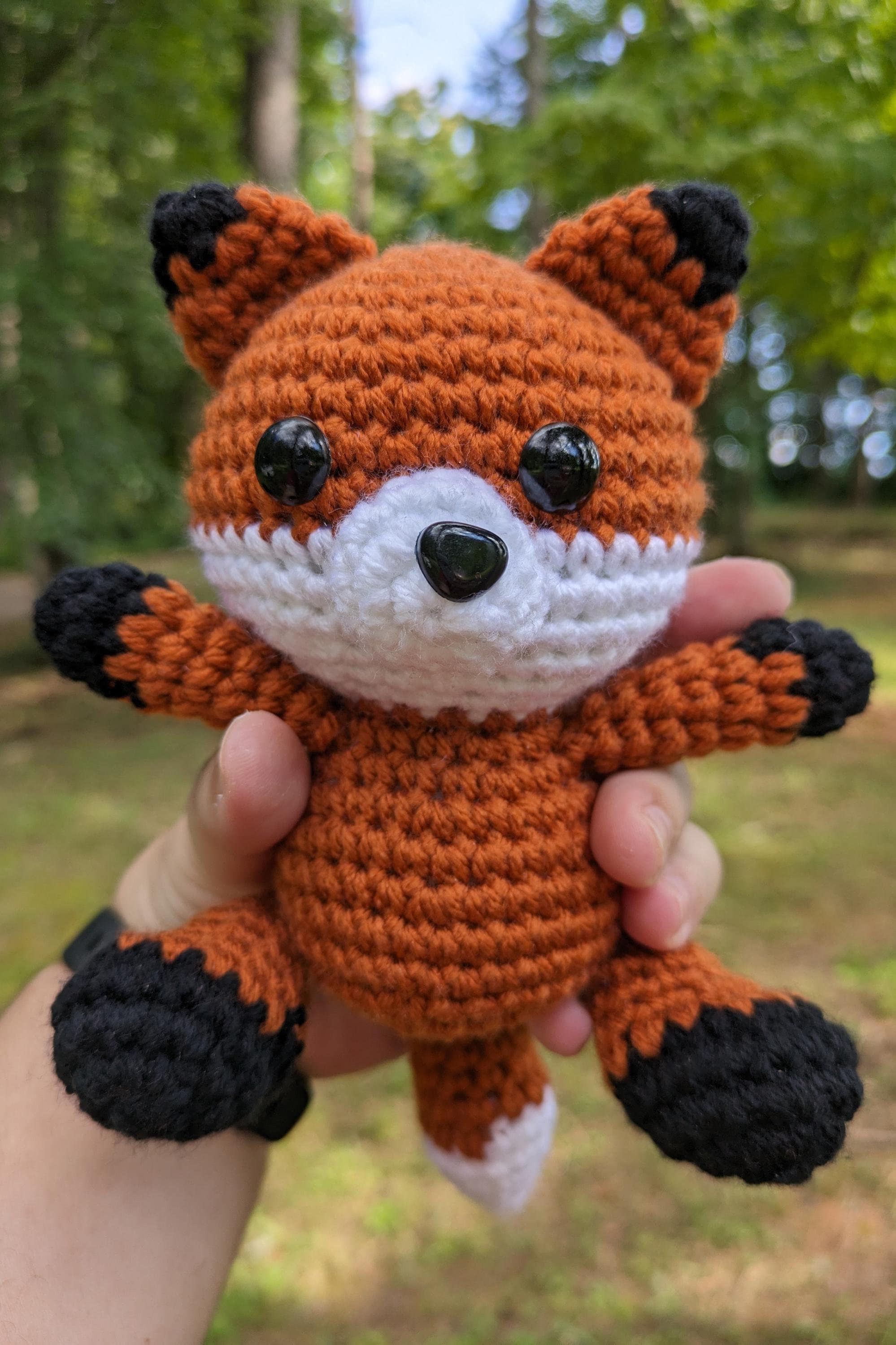 Handmade Crochet Fox Plush | Amigurumi Woodland Nursery Decor, Soft ...