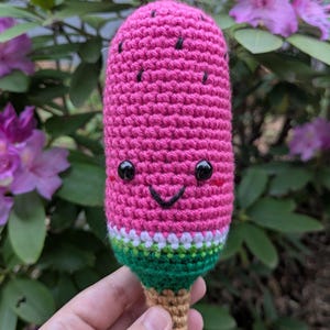 Crochet Watermelon Popsicle