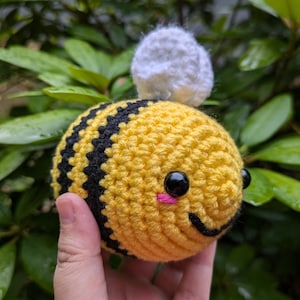 Large Crochet Bumblebee Plush - Handmade Amigurumi Bee - Stuffed Animal Toy