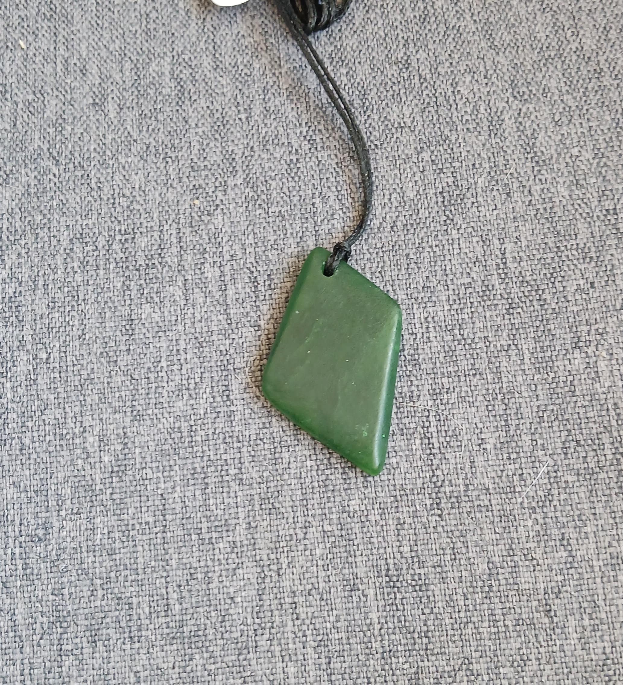 Greenstone necklace New Zealand Pounamu stone on a adjustable cord