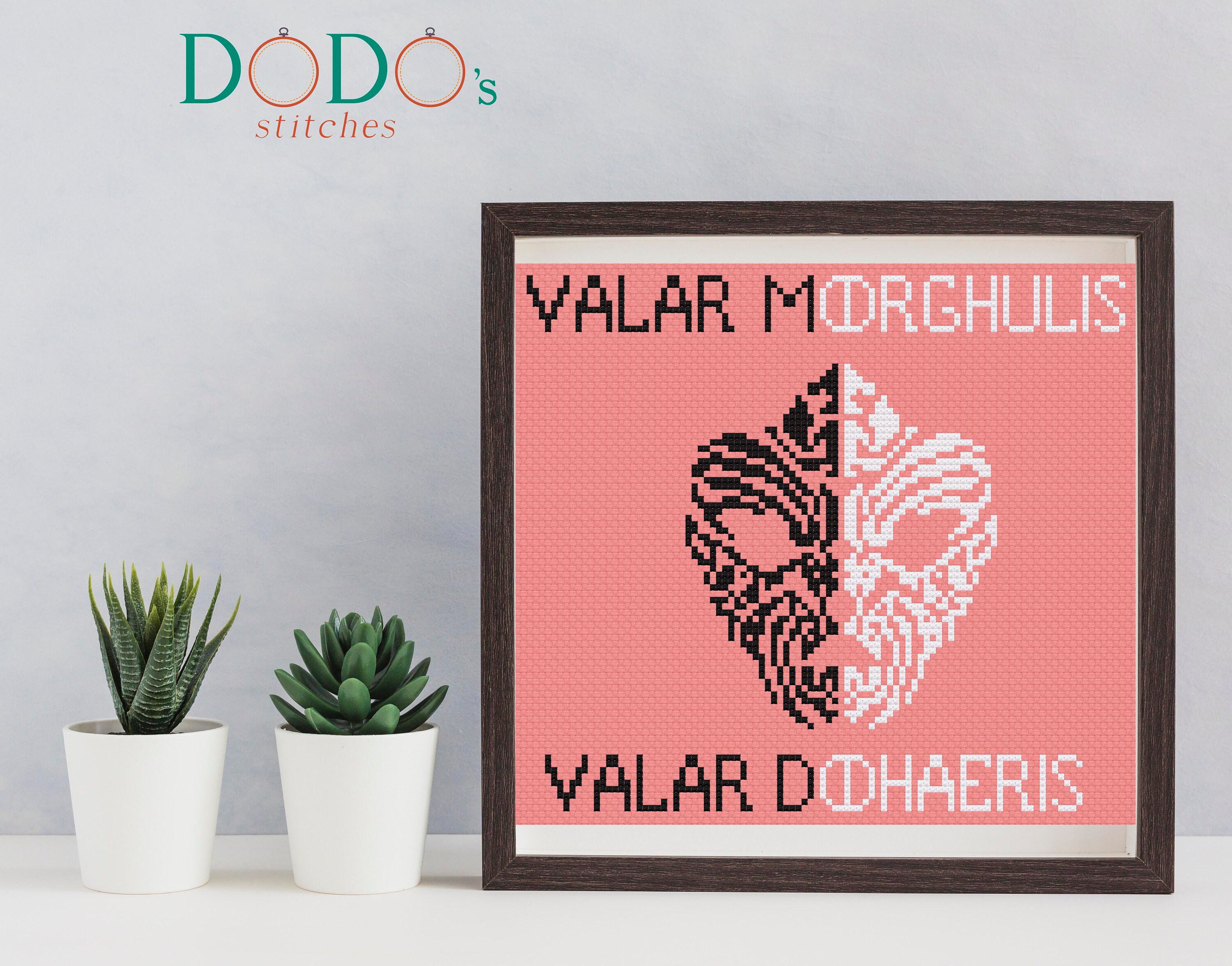 Valar Morghulis, Valar Dohaeris, Game of Thrones, Easy, Cross Stitch ...