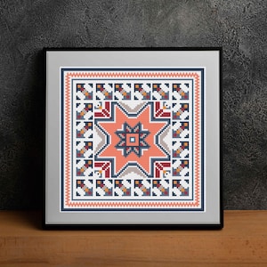 Bulgarian Folk Embroidery Cross Stitch Pattern: Vintage Design (PDF Pattern)
