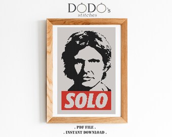 Han Solo, Cross Stitch Pattern,PDF pattern