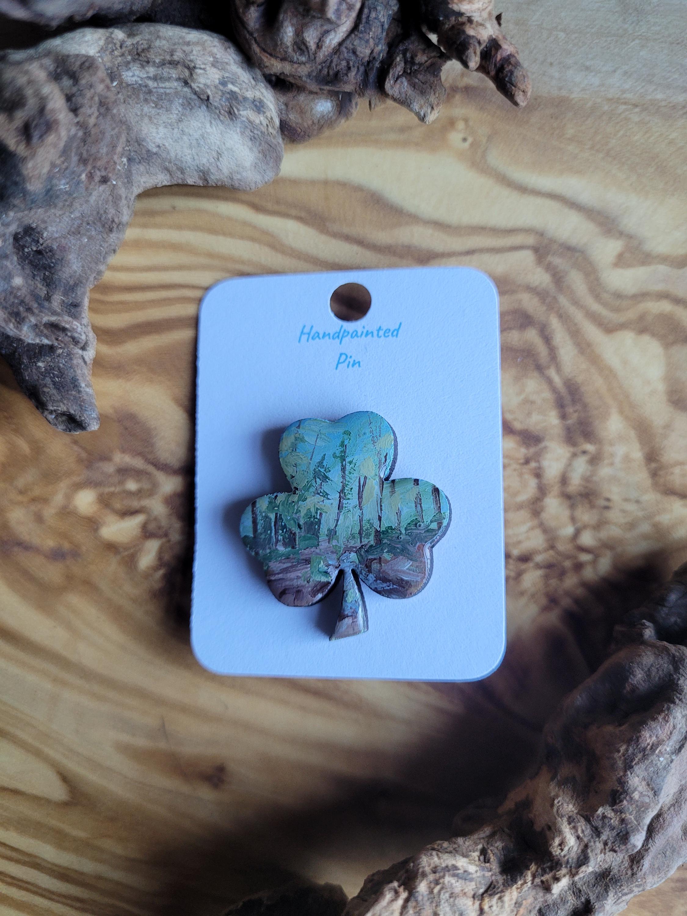 Spilla Trifoglio Irlandese - Metallo Smaltato, Portafortuna, Per Cappello O Giacca - Foto 7