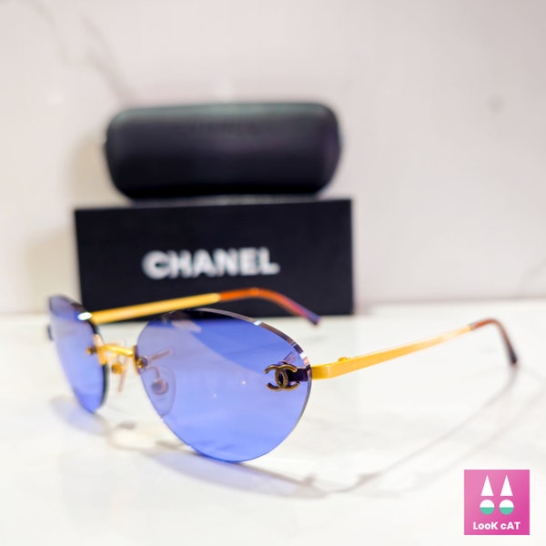 Lunettes de soleil Chanel 2013 lunette brille années 2000 avec monture sans monture dorée