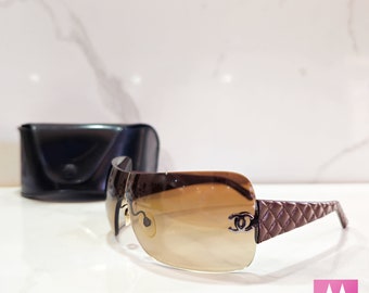 Occhiali da sole Chanel modello 4157 wrap Shield lunetta brille tonalità y2k