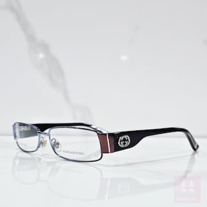 Gucci 2843 vintage eyeframe eyeglasses black Bayonetta occhiali lunette brille 90s y2k office siren