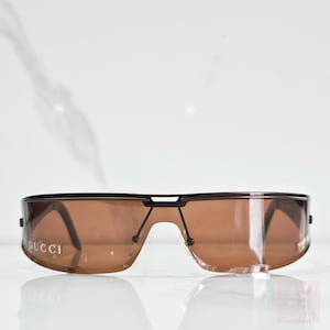 Gucci 1726 vintage sunglasses Y2K wrap shield wraparound occhiali lunette brille 90s polarized 2000s cyber