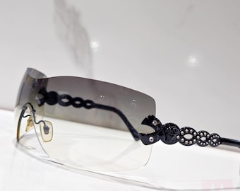 VERSACE Mod.2048 Vintage Oversized Designer Shield Sunglasses Made