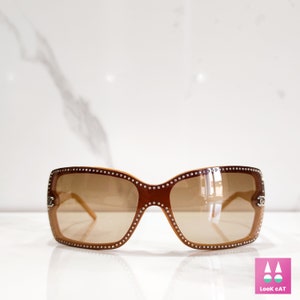 Chanel 5065 vintage rhinestones sunglasses lunette brille Y2K shades rimless