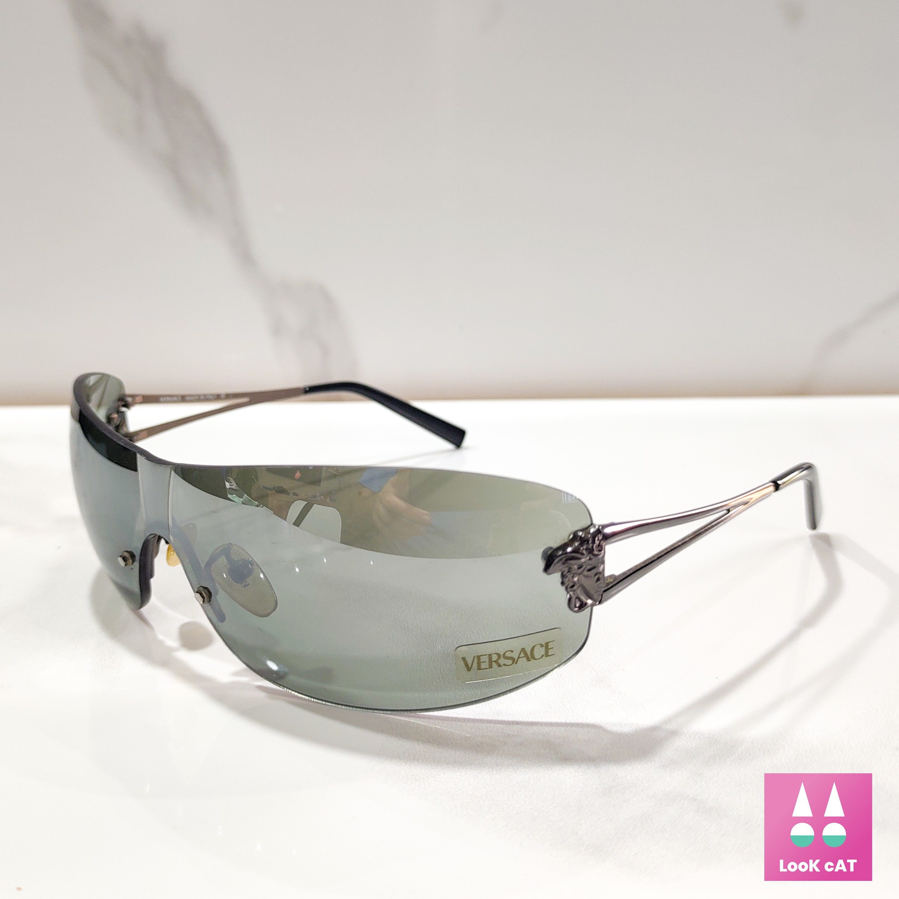Versace sunglasses archive underrim y2k | eBay