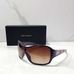Dolce e Gabbana 8035 B Y2K vintage sunglasses NOS occhiali gafas wrap shield