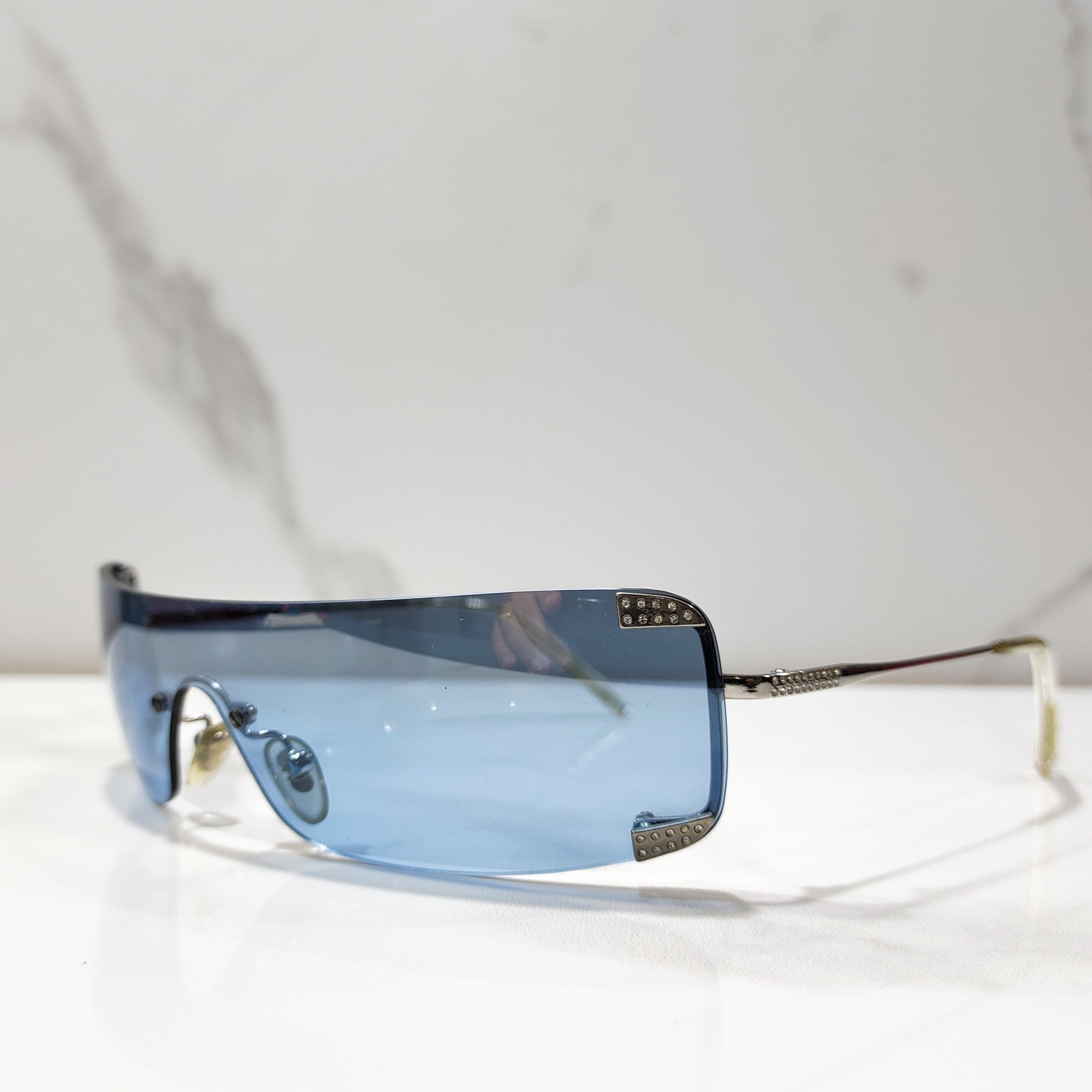 Louis Vuitton Studded Rimless Shield Sunglasses