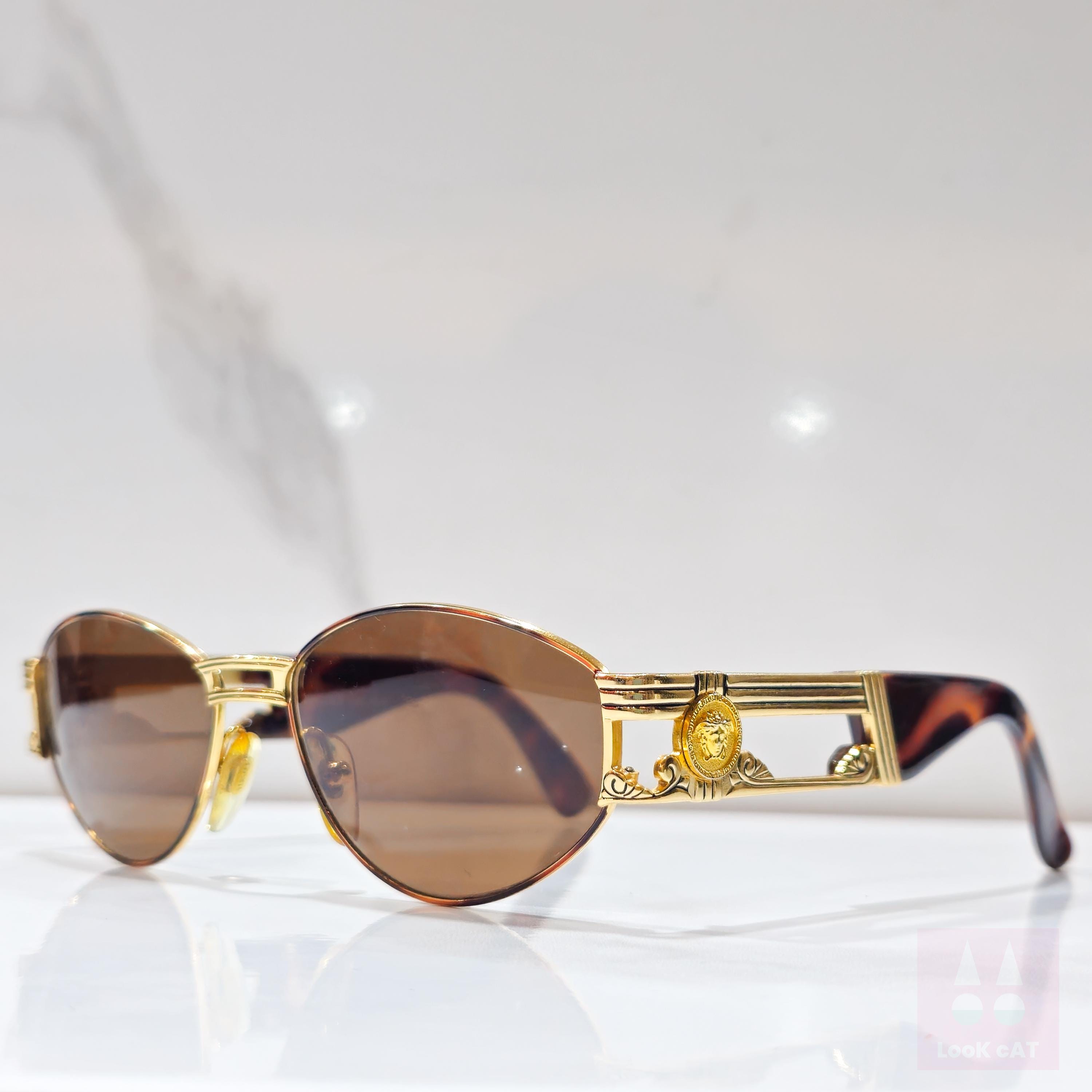 小物 90s GIANNI VERSACE Vintage Sunglasses Vintage Sunglasses Gianni Versace S 75 - 90s 1990- Gold Frame
