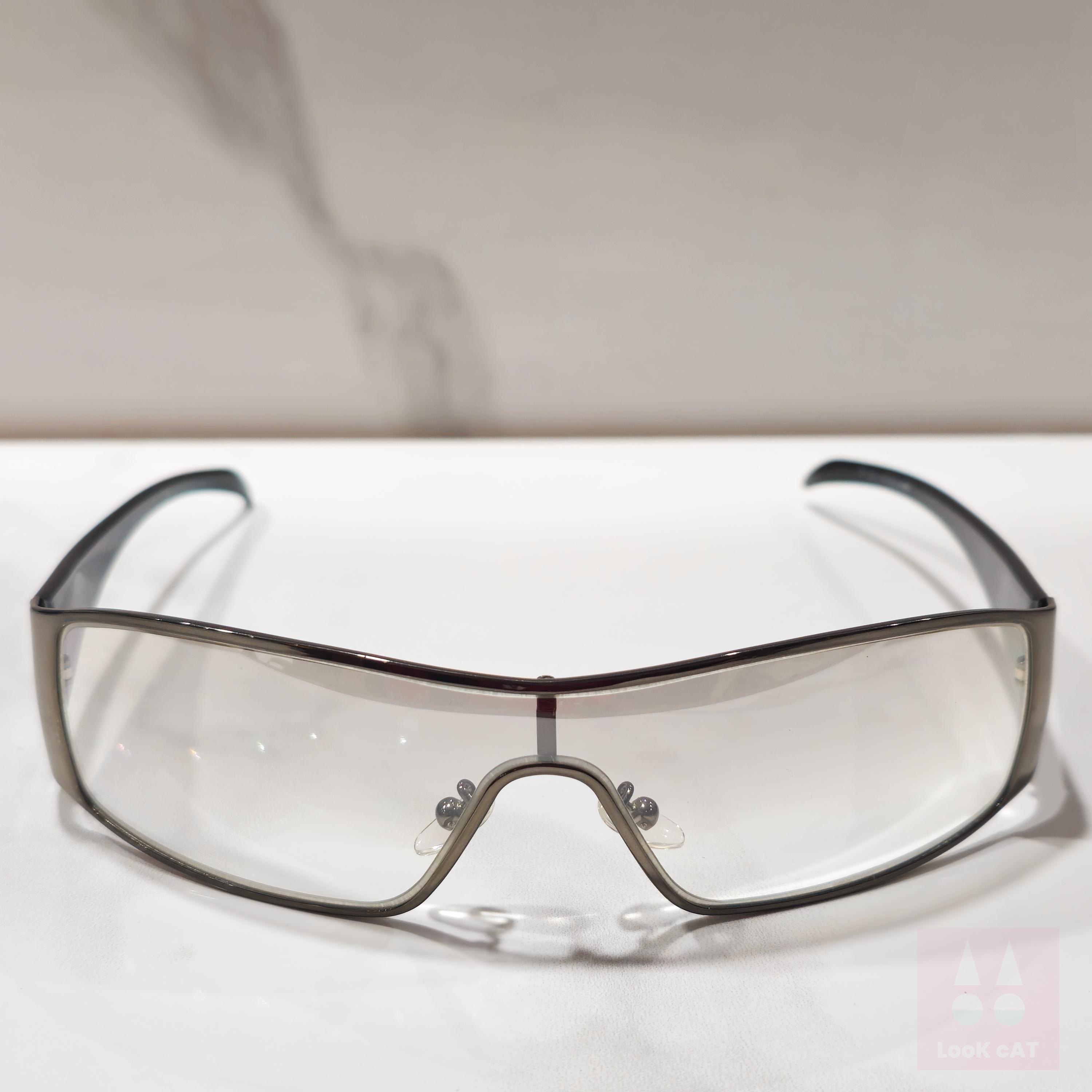小物 archive GUCCI half-rim eyewear tech y2k GUCCI Vintage Sunglasses Rare Oval Gray Green GG2432/S Migos