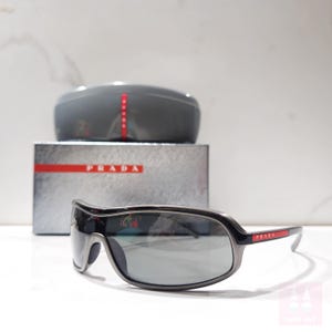 Prada SPS 06D vintage Y2K sunglasses linea rossa wrap shield wraparound lunette brille y2k shades NOS new old stock