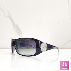 Versace 4143 vintage sunglasses wrap shield NOS never usedocchiali gafas 90s y2k