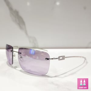 Gucci GG 1780 strass vintage sunglasses Y2K 2000 occhiali lunette brille y2k rimless pink NOS Crystal new old stock