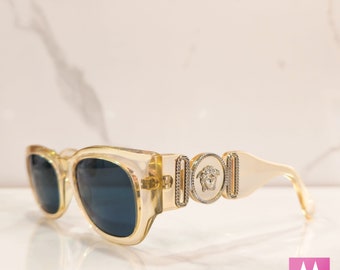 Gianni Versace 413 occhiali da sole vintage rari con lunetta