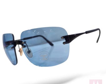 Bvlgari 521 Sunglasses Wrap Shield Lunette Brille Y2k Shades