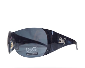 Dolce E Gabbana 8037B Y2K Vintage Sunglasses Occhiali Gafas Wrap