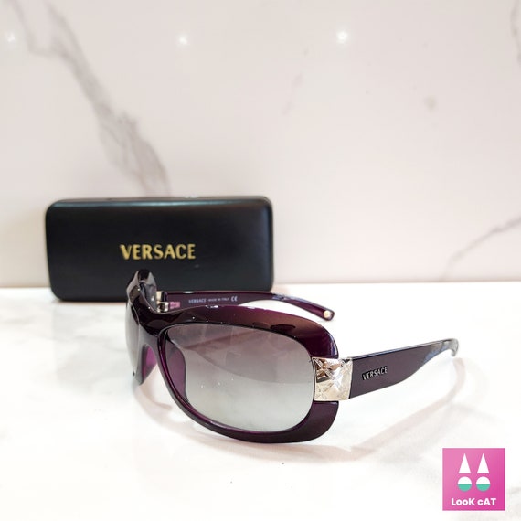 Versace 4136 vintage sunglasses Y2K wrap shield oc