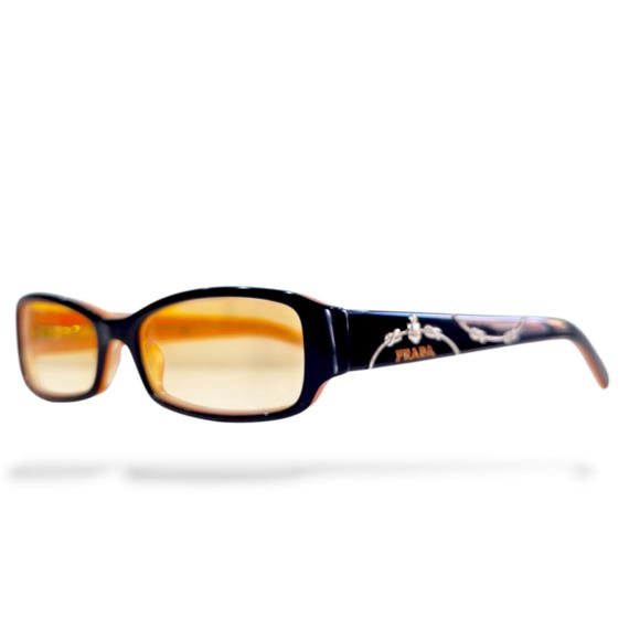 Vintage Prada Rectangular Sunglasses -Black Frame… - image 3