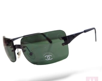 Vintage 90s Chanel Rimless Sunglasses 4035 C167/79 – Purple